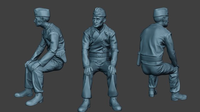 german tank crew unit ww2 action2 gtc1 Modelo de impresión 3D .c4d .max .obj .3ds .fbx .stl .blend 