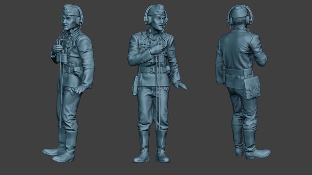 german tank crew unit ww2 radio gtc1 Model do druku 3D .c4d .max .obj .3ds .fbx .stl .blend 