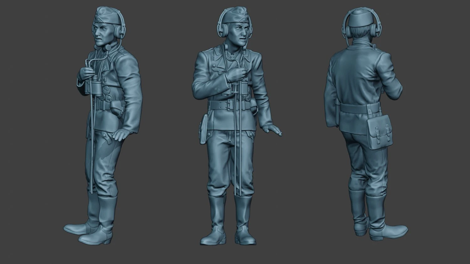 german tank crew unit ww2 radio gtc1 3D Print Model .c4d .max .obj .3ds .fbx .stl .blend