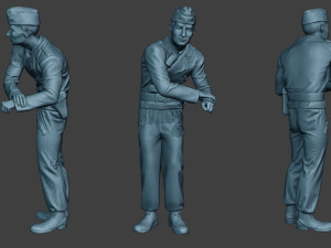 german tank crew unit ww2 on hole gtc1 Modèles 3D en vedette