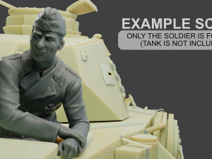 Unit&agrave; equipaggio carro armato tedesco ww2 sulla buca gtc1 Modello di stampa 3D