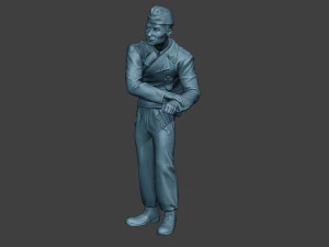 Unit&agrave; equipaggio carro armato tedesco ww2 sulla buca gtc1 Modello di stampa 3D