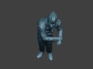 Unit&agrave; equipaggio carro armato tedesco ww2 sulla buca gtc1 Modello di stampa 3D