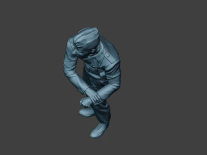 Unit&agrave; equipaggio carro armato tedesco ww2 sulla buca gtc1 Modello di stampa 3D