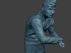 Unit&agrave; equipaggio carro armato tedesco ww2 sulla buca gtc1 Modello di stampa 3D