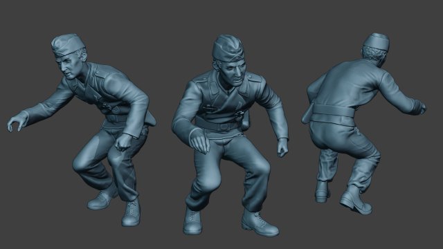 german tank crew unit ww2 ontank gtc1 3D 프린트 모델 .c4d .max .obj .3ds .fbx .stl .blend 