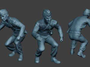 Unit&agrave; equipaggio carro armato tedesco ww2 ontank gtc1 Modello di stampa 3D