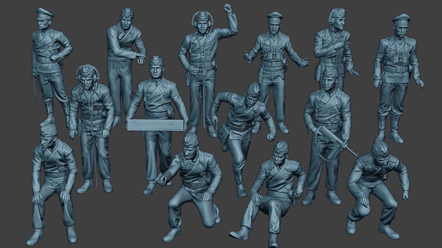 german tank crew ww2 gtc1 pack 1 3D Print Model .c4d .max .obj .3ds .fbx .stl .blend