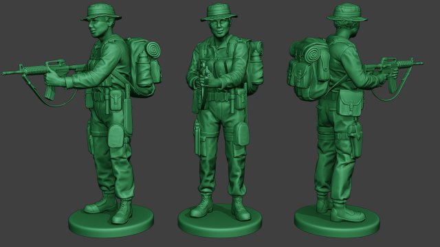 modern jungle soldier action mjs1 3D-printmodel .c4d .max .obj .3ds .fbx .stl .blend 