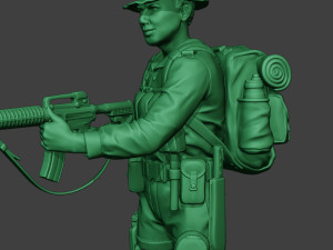 modern jungle soldier action mjs1 3D-printmodel