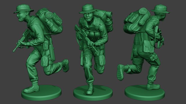 modern jungle soldier run mjs1 3D-printmodel .c4d .max .obj .3ds .fbx .stl .blend 
