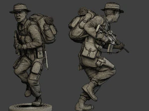 modern jungle soldier run2 mjs1 3D Print Model