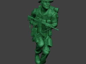 modern jungle soldier run2 mjs1 3D Print Model