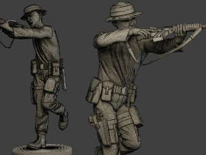 modern jungle soldier run4 mjs1 3D Print Model