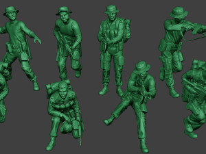 modern jungle soldiers mjs1 pack 1 3D Print Model