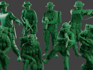 modern jungle soldiers mjs1 pack 1 3D Print Model