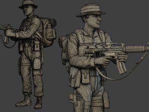 modern jungle soldiers mjs1 pack 1 Modello di stampa 3D