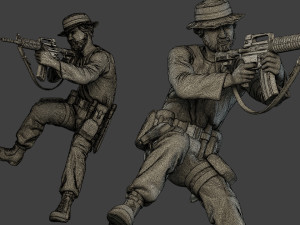 modern jungle soldiers mjs1 pack 1 Modello di stampa 3D