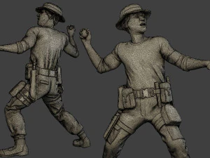 modern jungle soldiers mjs1 pack 1 3D Print Model