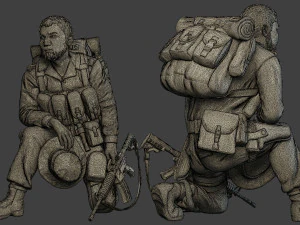 modern jungle soldiers mjs1 pack 1 3D Print Model
