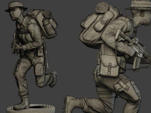 modern jungle soldiers mjs1 pack 1 3D Print Model