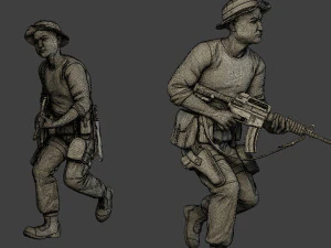 modern jungle soldiers mjs1 pack 1 3D Print Model