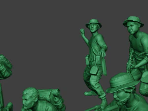 modern jungle soldiers mjs1 pack 1 3D Print Model