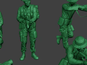 modern jungle soldiers mjs1 pack 1 3D Print Model