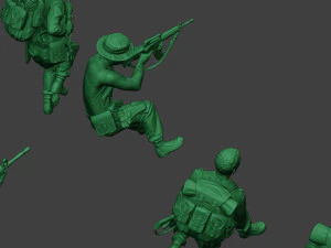 modern jungle soldiers mjs1 pack 1 3D Print Model