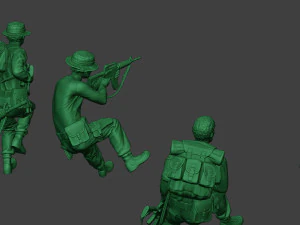 modern jungle soldiers mjs1 pack 1 3D Print Model