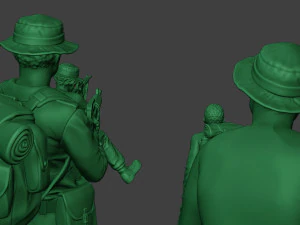 modern jungle soldiers mjs1 pack 1 3D Print Model