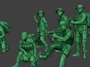 modern jungle soldiers mjs1 pack 1 Modello di stampa 3D