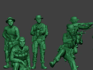 modern jungle soldiers mjs1 pack 1 3D Print Model