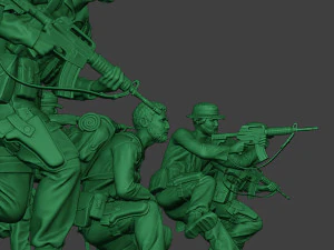 modern jungle soldiers mjs1 pack 1 3D Print Model