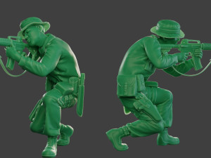 modern jungle soldier shoot crouched mjs1 Modelo de Impressão 3D