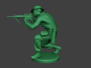modern jungle soldier shoot crouched mjs1 Modelo de Impressão 3D