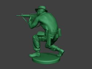 modern jungle soldier shoot crouched mjs1 Modelo de Impressão 3D