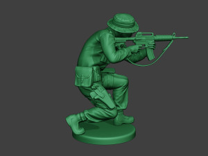 modern jungle soldier shoot crouched mjs1 Modelo de Impressão 3D