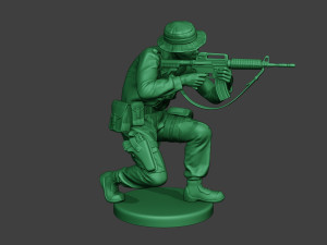 modern jungle soldier shoot crouched mjs1 Modelo de Impressão 3D