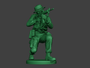 modern jungle soldier shoot crouched mjs1 Modelo de Impressão 3D