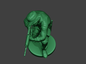 modern jungle soldier shoot crouched mjs1 Modelo de Impressão 3D