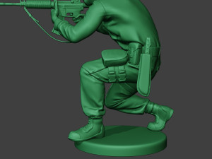 modern jungle soldier shoot crouched mjs1 Modelo de Impressão 3D