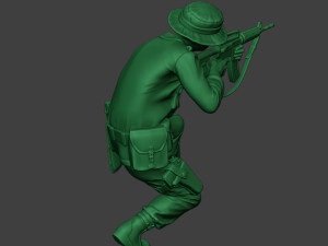 modern jungle soldier shoot crouched mjs1 Modelo de Impressão 3D