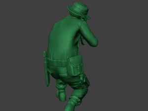 modern jungle soldier shoot crouched mjs1 Modelo de Impressão 3D