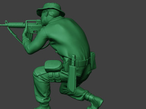 modern jungle soldier shoot crouched mjs1 Modelo de Impressão 3D