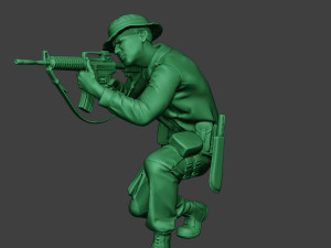 modern jungle soldier shoot crouched mjs1 Modelo de Impressão 3D
