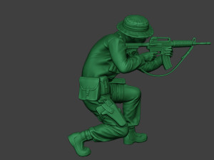 modern jungle soldier shoot crouched mjs1 Modelo de Impressão 3D