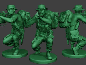 nowoczesny żołnierz dżungli strzelał w kucaniu2 mjs1 Model do druku 3D