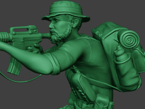 modern jungle soldier shoot crouched2 mjs1 Modelo de Impressão 3D