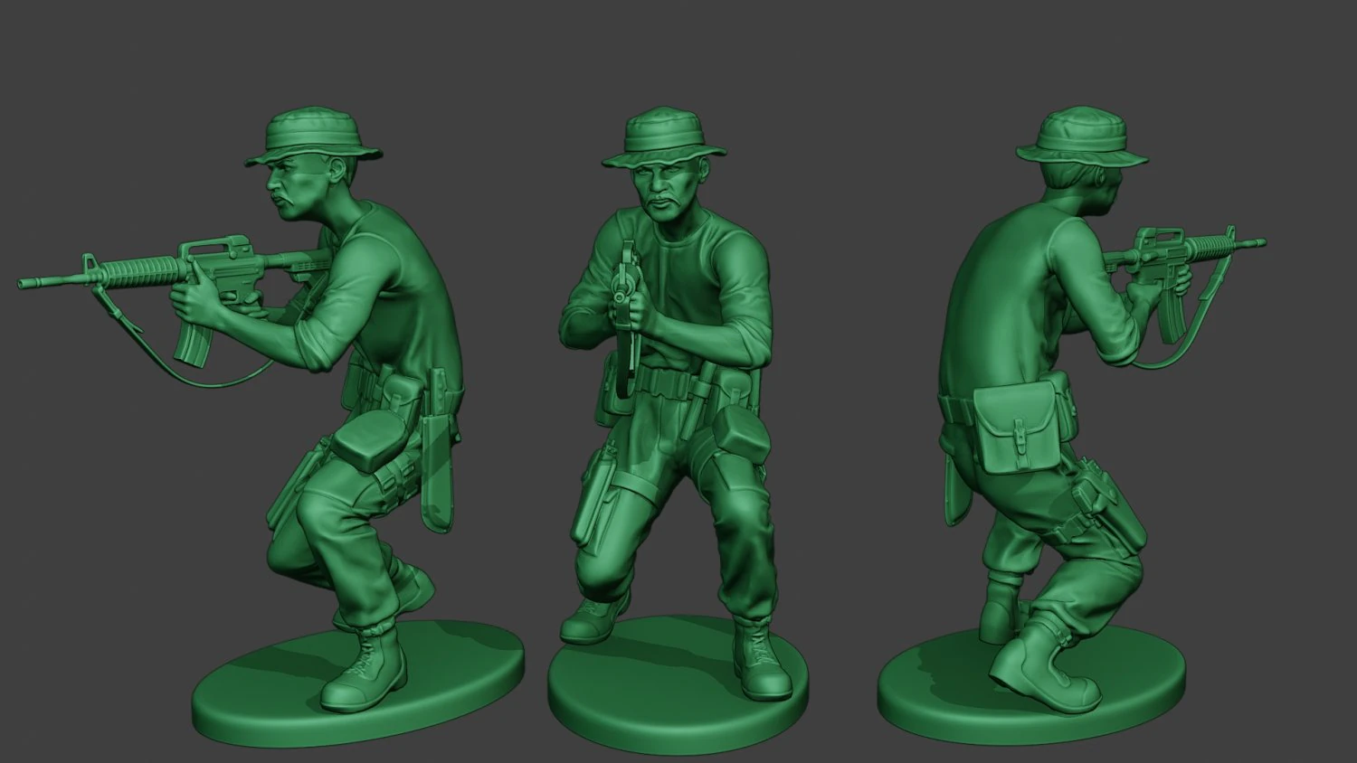 modern jungle soldier shoot crouched3 mjs1 3D Print Model .c4d .max .obj .3ds .fbx .stl .blend 